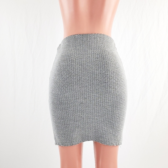 Loft Gray Bodycon Stretchable Mini Skirt Small - Picture 3 of 10